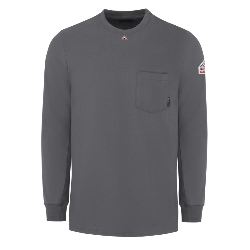 Bulwark SET2 Charcoal Grey 7.25 oz. FR Long Sleeve T Shirt