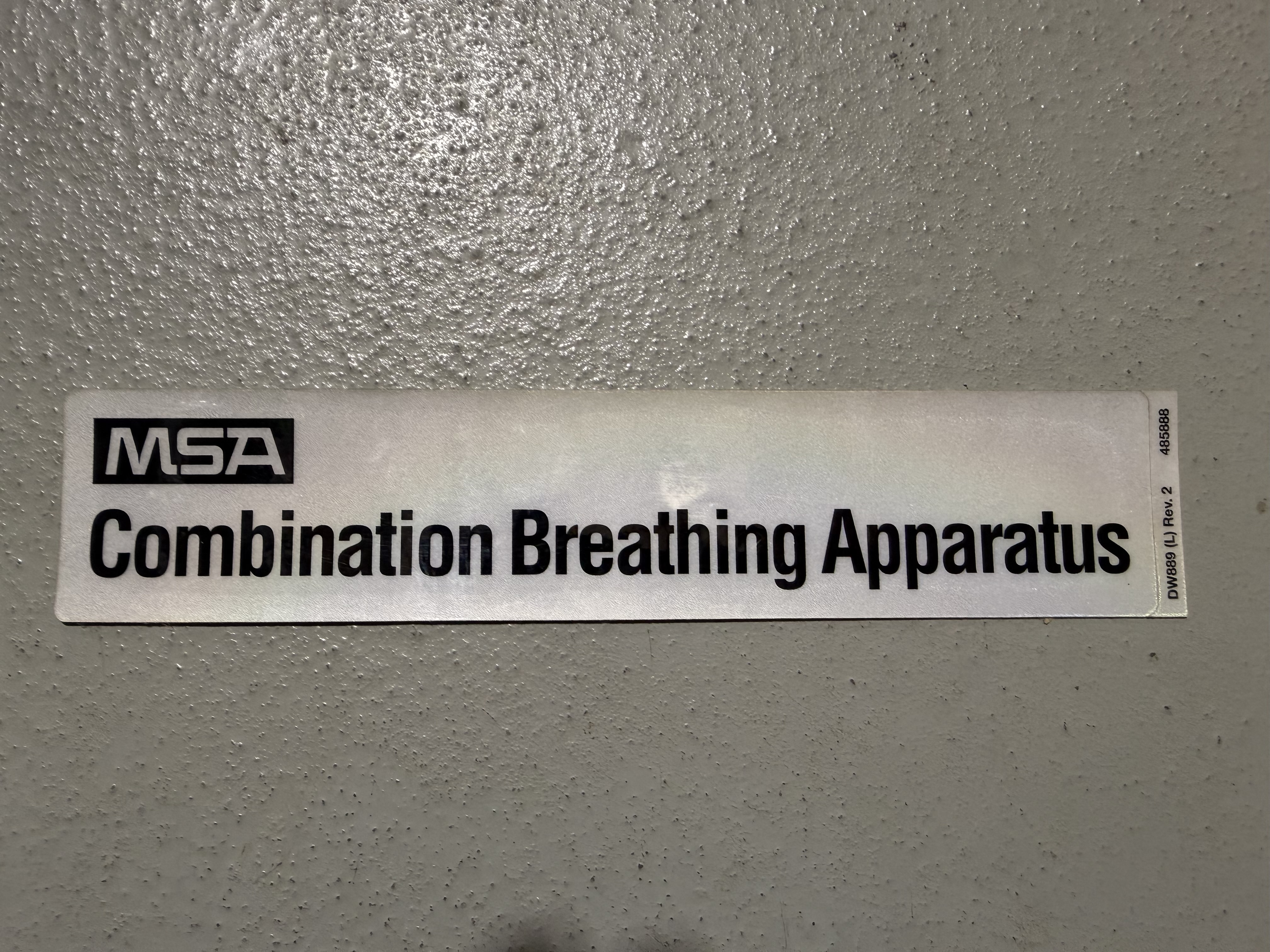 COMBINATION BREATHING ASPERARATUS MSADW889