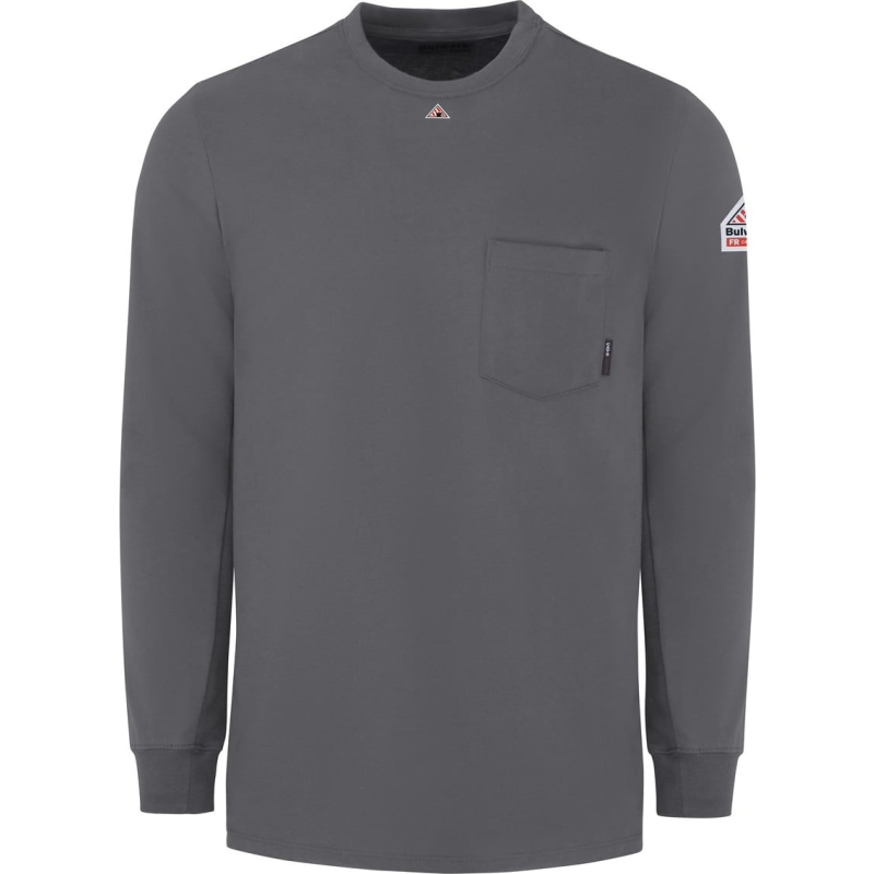 Bulwark SET2 Charcoal Grey 7.25 oz. FR Long Sleeve T Shirt