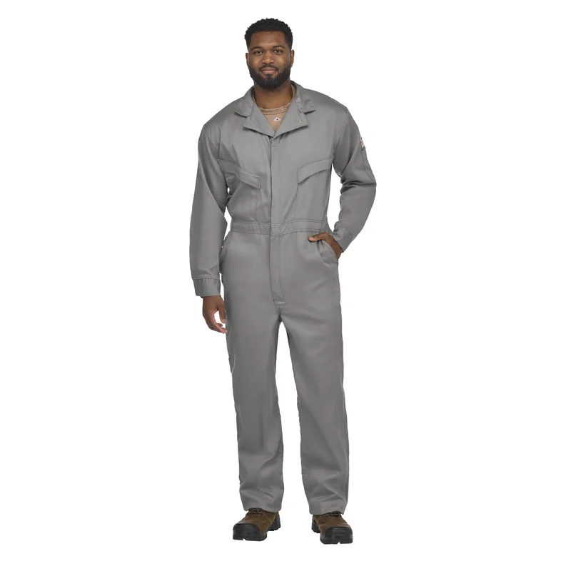 Bulwark CLD4 6 oz. Gray Men's Lightweight Excel FR® ComforTouch® Deluxe Coverall