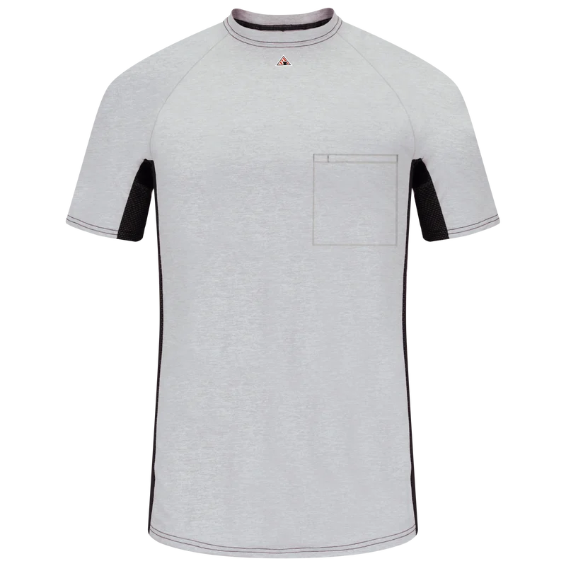 Bulwark MPS4 Grey 5.5 oz. EXCEL FR Two-Tone Short Sleeve Base Layer