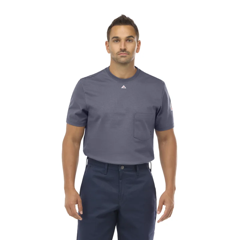 Bulwark SET8 Charcoal 7 oz. FR Short Sleeve T-Shirt