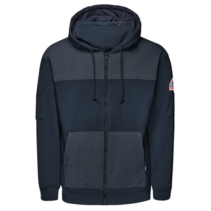 Bulwark SMM6 Navy 12.3 oz. Men’s FR Full Zip Hoodie With Face Mask