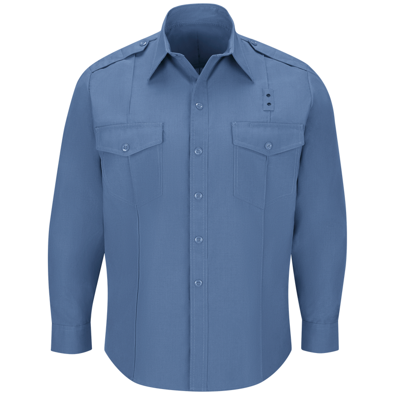 Workrite FSC0 Light Blue 4.5 oz. Men's Classic Long Sleeve Fire Chief Shirt