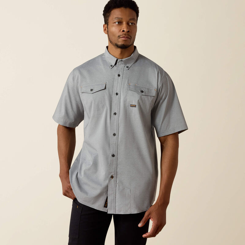 Ariat 10031024 Charcoal Heather Rebar Made Tough VentTEK DuraStretch Work Shirt