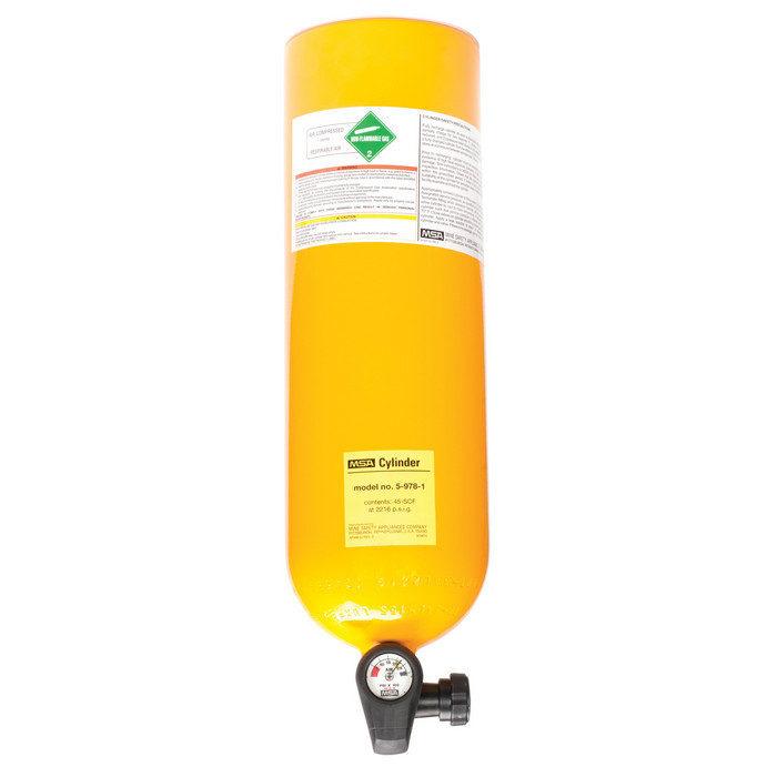 MSA 10183006 G1 Industrial SCBA 2216 PSIG Aluminum 30 Minute Low Pressure Cylinder