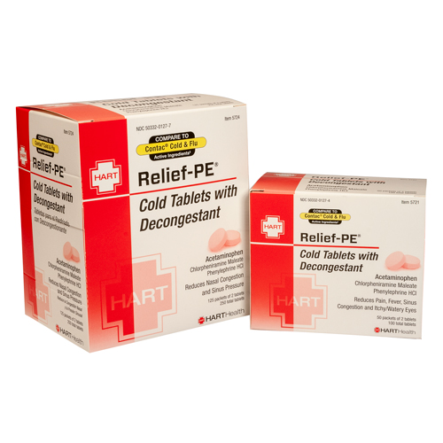 Hart Health 5721 Relief-PE Cold Caplets, Industrial Packs