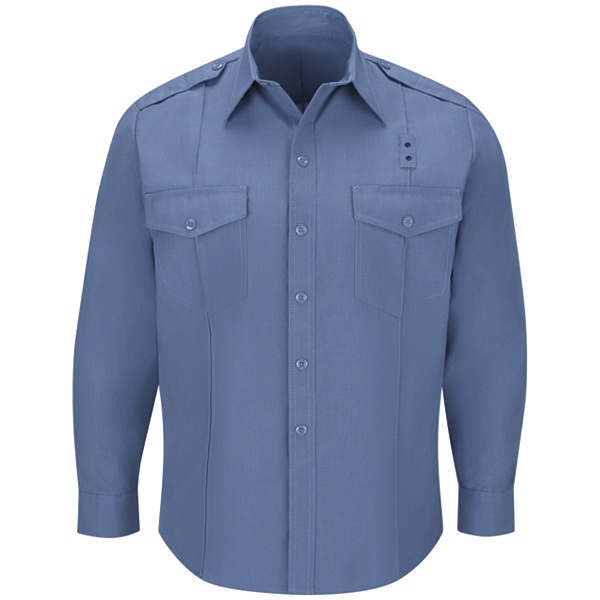 Bulwark/Workrite® FSC0LB Light Blue 4.5 oz. Men's Classic Long Sleeve Fire Chief Shirt (Embroidery for Patches Included)