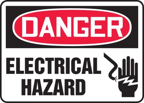 AccuformNMC MELC018VS OSHA Danger Safety Sign: Electrical Hazard