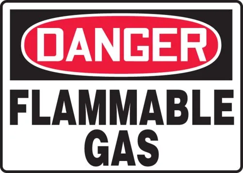 AccuformNMC MCHG049VS OSHA Danger Safety Sign: Flammable Gas