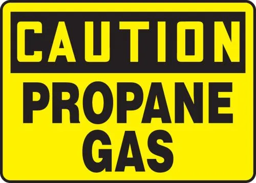 AccuformNMC MCHL651VS OSHA Caution Safety Sign: Propane Gas