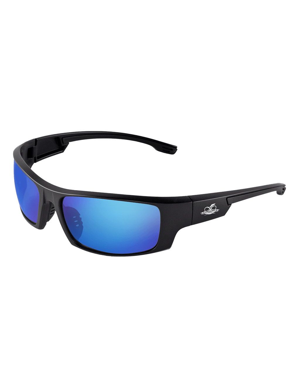 Bullhead BH969 Dorado® Blue Mirror Lens, Matte Black Frame Safety Glasses