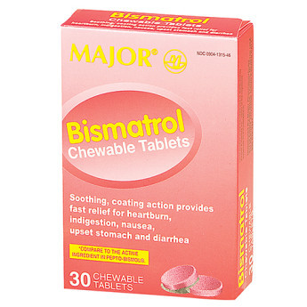 Hart Health 4089 Pink Bismuth Anti-Diarrheal Chewable Tablets, 30 per Box