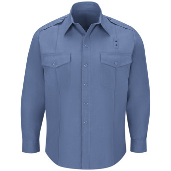 Bulwark Workrite® FSC0LB Light Blue 4.5 oz. Men's Classic Long Sleeve Fire Chief Shirt (Embroidery for Patches Included)
