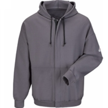 Bulwark SEH4CH Charcoal 12.5 oz. Zip Front FR Cotton Sweatshirt 