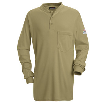 Bulwark SEL2 7.25 oz. Long Sleeve Tagless Henley Shirt